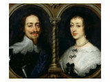 Charles I of England and Queen Henrietta Maria Impressão giclée por Sir Anthony Van Dyck Charles I of England and Queen Henrietta Maria Impressão giclée por Sir Anthony Van Dyck
