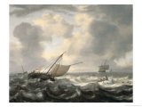 Ships on a Choppy Sea Reproduction procédé giclée par Hendrik Van Anthonissen