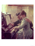 At the Piano reproduction procédé giclée par Albert Edelfelt