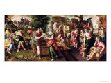 Eliezer and Rebecca at the Well, 1562 Lámina giclée por Maarten de Vos