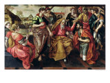 Eliezer Asking for Rebecca to Marry Isaac, 1562 reproduction procédé giclée par Maarten de Vos