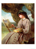 The Fair Amateur, 1862 Giclee Print by Abraham Solomon The Fair Amateur, 1862 Giclee Print by Abraham Solomon