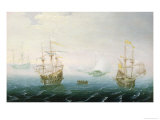 Shipping on Stormy Seas Giclée-Druck von Aert Van Antum