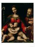 The Holy Family with the Infant St. John Impressão giclée por Bernardino Luini