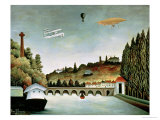 View of the Bridge at Sevres and the Hills at Clamart, St. Cloud and Bellevue, 1908 Lámina giclée por Henri Rousseau