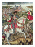 St George and the Dragon Giclee Print by Pedro Nisart