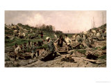 Repairing the Railway, 1874 Giclee Print by Konstantin Apollonovich Savitsky