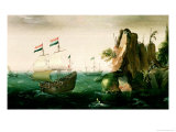 A Dutch Merchant Ship off a Rocky Coast Giclee Print by Cornelis Verbeeck A Dutch Merchant Ship off a Rocky Coast Giclee Print by Cornelis Verbeeck