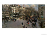 The Boulevard des Italiens, circa 1900 reproduction procédé giclée par Jean Francois Raffaelli