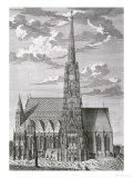 View of St. Stephan's Cathedral, Vienna Giclee Print by Salomon Kleiner