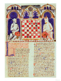 Two Men Playing a Game of Chess, Page from the 'Book of Games Lámina giclée Two Men Playing a Game of Chess, Page from the 'Book of Games Lámina giclée