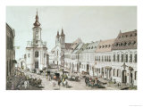 The Parish Church and Cemetery of Fauxbourg, Engraved by the Artist Giclee Print by Jacob Ziegler