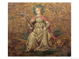 Allegory of Prudence, End Panel of a Cassone, circa 1460-65 Giclée-tryk af Apollonio Di Giovanni