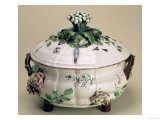 Covered Tureen, Decorated with Applied Ornament of Flowers and Vegetables Giclee Print Covered Tureen, Decorated with Applied Ornament of Flowers and Vegetables Giclee Print