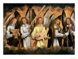 Five Angels Playing Musical Instruments Giclee Print by Hans Memling