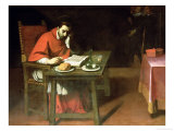 The Fasting of St. Charles, circa 1625 Giclee Print by Daniele Crespi
