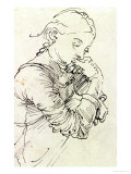 My Agnes, Durer's Wife Depicted as a Girl, 1495 Giclée-Druck von Albrecht Dürer
