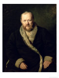 Portrait of Aleksandr Ostrovsky 1871 Giclee Print by Vasili Grigorevich Perov