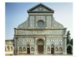 Facade of Santa Maria Novella, circa 1458-70 reproduction procédé giclée par Leon Battista Alberti