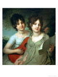 Portrait of A. and V. Gagarin, 1802 reproduction procédé giclée par Vladimir Lukich Borovikovsky