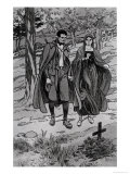 Colomba and Her Brother Orso Beside Their Father's Grave Giclee Print by Henry Morin