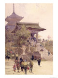 The Entrance to the Temple of Kiyomizu-Dera, Kyoto, with Pilgrims Ascending Giclee Print by Sir Alfred East The Entrance to the Temple of Kiyomizu-Dera, Kyoto, with Pilgrims Ascending Giclee Print by Sir Alfred East