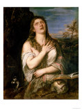 Mary Magdalene in Penitence, 1560s Giclee Print by Titian (Tiziano Vecelli) 