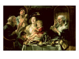 As the Old Sing, So the Young Pipe, 1638 reproduction procédé giclée par Jacob Jordaens