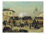 The Battle of Villejuif, Siege of Paris, 1870 reproduction procédé giclée par Jean-Baptiste Edouard Detaille