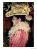 The Dance of the Moulin Rouge: Detail of an Elegant Woman Dressed in Pink, 1889-90 Giclee Print by Henri de Toulouse-Lautrec
