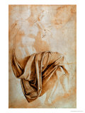 Recto Study of Drapery reproduction procédé giclée par Michelangelo Buonarroti 