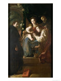 Mystical Marriage of St. Catherine and the Christ Child with Peter the Martyr, 1617-21 reproduction procédé giclée par Domenico Fetti