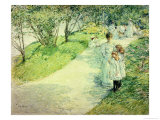 Promenaders in the Garden, 1898 reproduction procédé giclée par Childe Hassam