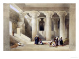 Interior of the Temple at Esna, Upper Egypt, from "Egypt and Nubia", Vol.1 reproduction procédé giclée par David Roberts
