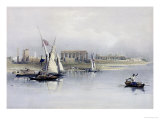 General View of the Ruins of Luxor from the Nile, from "Egypt and Nubia", Vol.1 Giclee Print by David Roberts