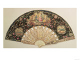 Fan Decorated with Scenes of Courtship, Late 18th Century Giclee Print