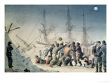 Incidents on Trading Journey: Men Playing Football on Board Hms "Terror", 1846 by Lieutenant Smyth Giclee Print by Lieutenant Smyth