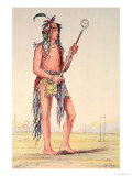 Sioux Ball Player Ah-No-Je-Nange, "He Who Stands on Both Sides", 19th Century Giclee Print by George Catlin