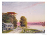 Mississippi River Plantation Giclee Print by John Barnard