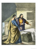Peter and John at the Sepulchre, from a Bible Printed by Edward Gover, 1870s Giclee-trykk av Siegfried Detler Bendixen Peter and John at the Sepulchre, from a Bible Printed by Edward Gover, 1870s Giclee-trykk av Siegfried Detler Bendixen