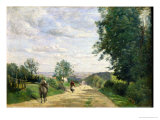 The Road to Sevres, 1858-59 reproduction procédé giclée par Jean-Baptiste-Camille Corot
