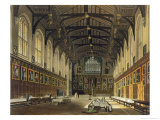 Interior of the Hall of Christ Church Giclee Print by Augustus Charles Pugin