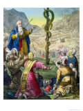 The Brazen Serpent, from a Bible Printed by Edward Gover, 1870s Giclee-trykk av Siegfried Detler Bendixen The Brazen Serpent, from a Bible Printed by Edward Gover, 1870s Giclee-trykk av Siegfried Detler Bendixen