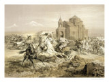 Skirmish of Persians and Kurds in Armenia, Plate 13 from a Book on the Caucasus Giclee Print by Grigori Grigorevich Gagarin