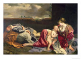 The Rest on the Flight into Egypt, 1628 Giclée-tryk af Orazio Gentileschi