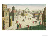 Old and New Delhi Giclee Print by Franz Xavier Habermann