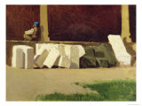 The Cloister Giclée-Druck von Giuseppe Abbati