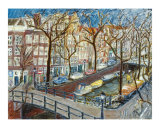 Amsterdam Canal Giclee Print by Joan de Bot
