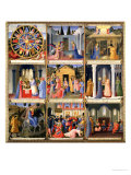 Scenes from the Nativity, Panel One from Silver Treasury of Santissima Annunziata, circa 1450-53 Giclee Print by Fra Angelico 