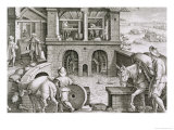 A Water Mill, Plate 11 from "Nova Reperta" circa 1600 Giclee Print by Jan van der Straet